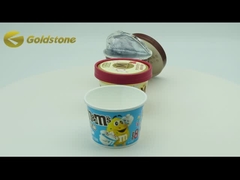 فولیک طلای پایدار فنجان های کاغذی بستنی فنجان های کاغذی بازیافت شده 3.5 اونسی