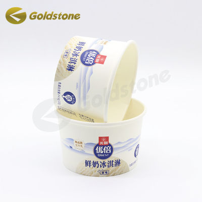 فولیک طلای پایدار فنجان های کاغذی بستنی فنجان های کاغذی بازیافت شده 3.5 اونسی