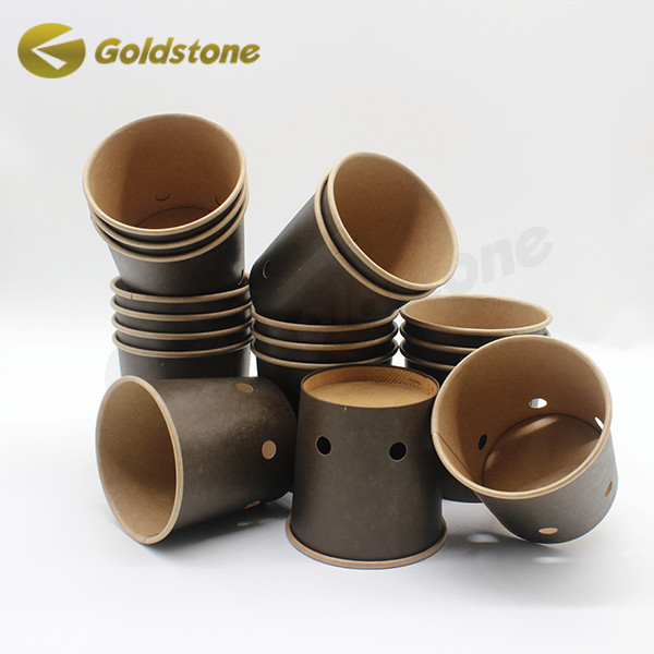 10 اینچ کاغذ سفید بازیافت شده سطل یکبار مصرفی برای بسته بندی سازگار با محیط زیست پایدار 0